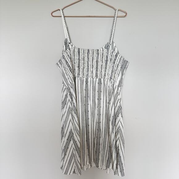 Old Navy Womens Linen Blend Dress XXL Plus Button Front Cami Beachy Lagenlook - Picture 7 of 8